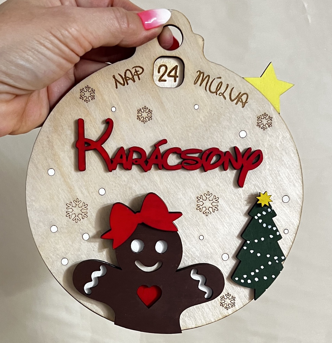 Decorat pentru brad de Crăciun - accesorii de crăciun - decorațiuni de advent - calendar de advent - Artynos.ro