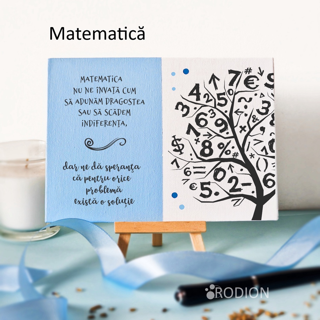 Placheta cadru didactic MATEMATICA personalizata cu mesaj lucrata manual - casă & stil de viață - accesorii pentru decorat casa - picturi murale - panouri și tablouri, panouri decorative - Artynos.ro