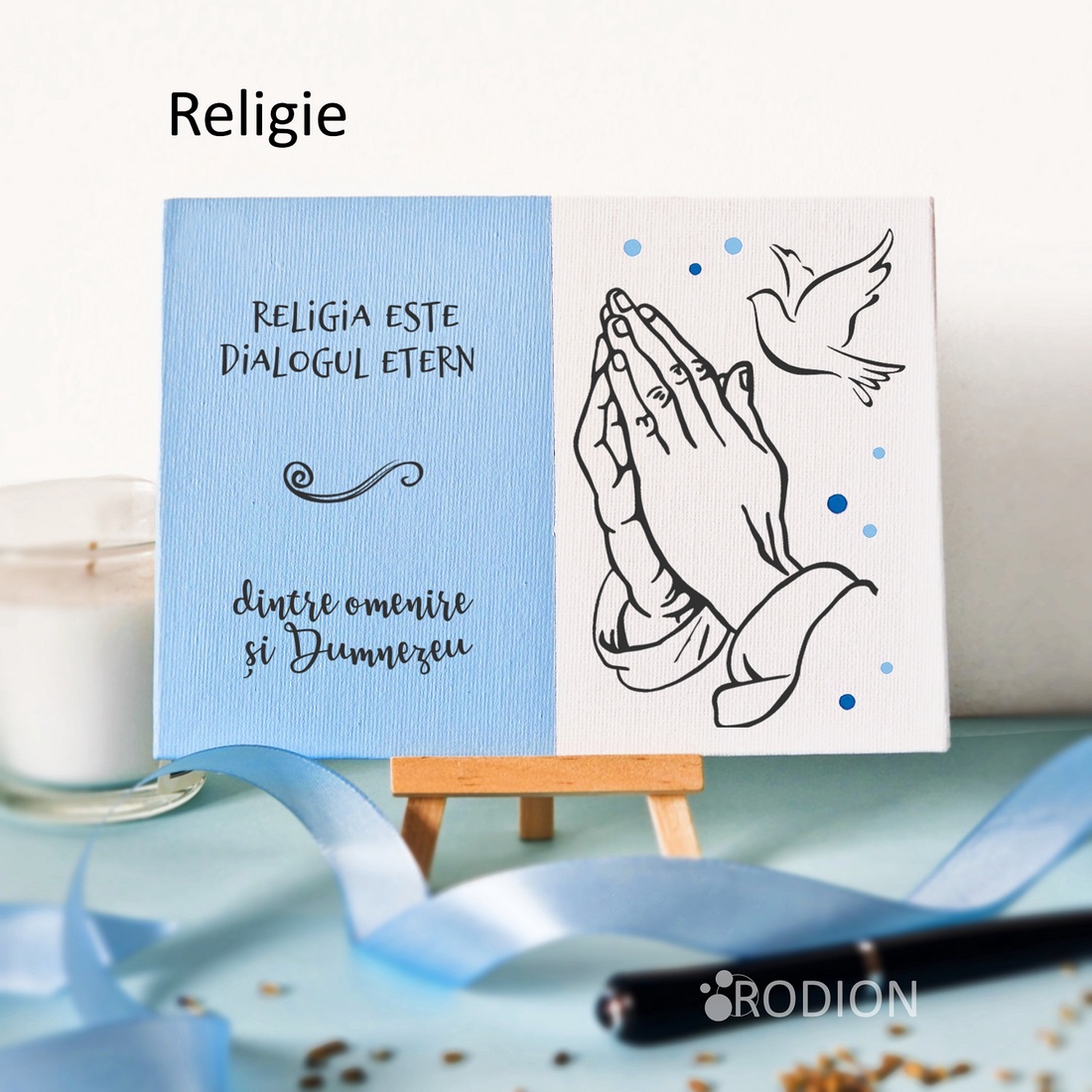 Placheta cadru didactic RELIGIA personalizata cu mesaj lucrata manual - casă & stil de viață - accesorii pentru decorat casa - picturi murale - panouri și tablouri, panouri decorative - Artynos.ro