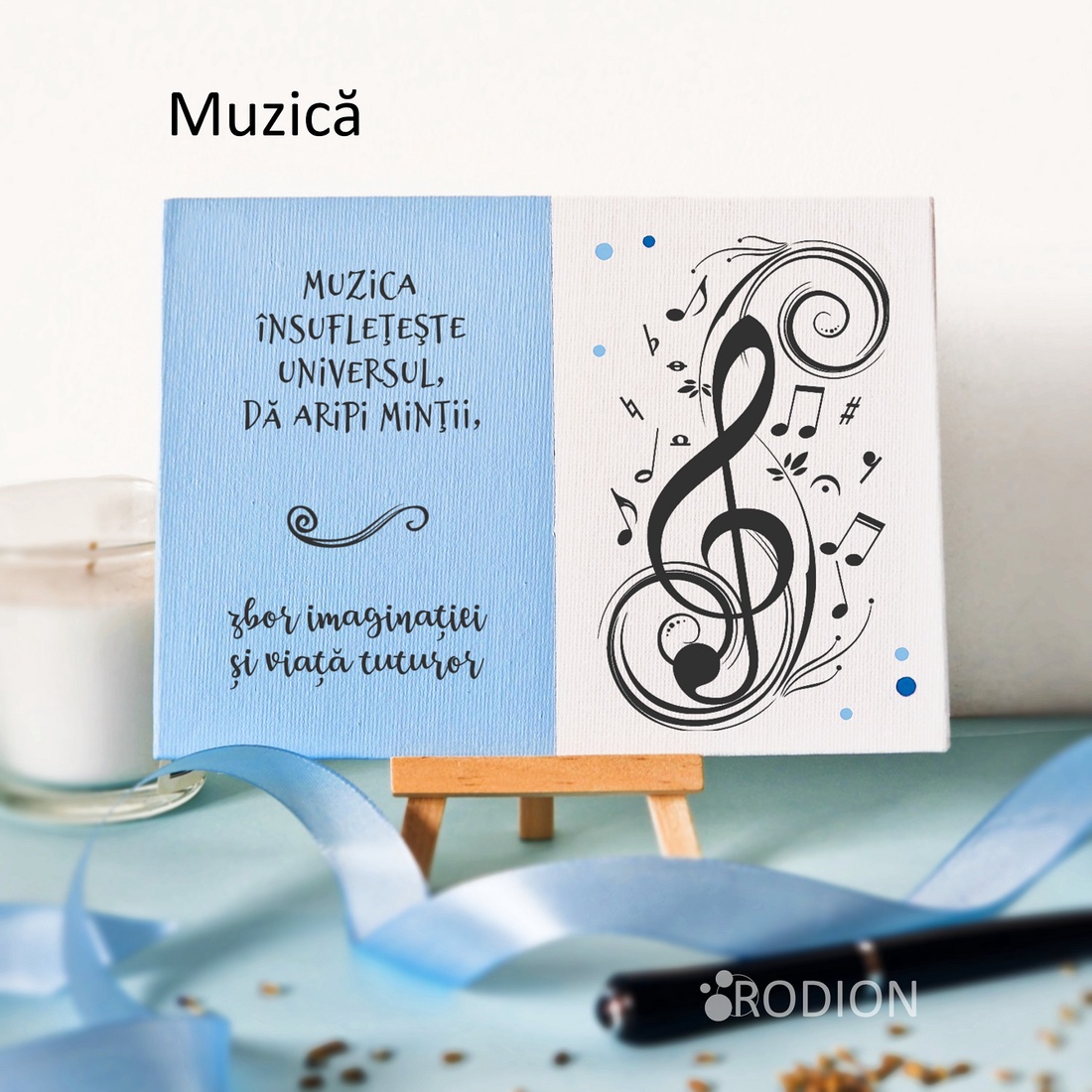 Placheta cadru didactic MUZICA personalizata cu mesaj lucrata manual - casă & stil de viață - accesorii pentru decorat casa - picturi murale - panouri și tablouri, panouri decorative - Artynos.ro