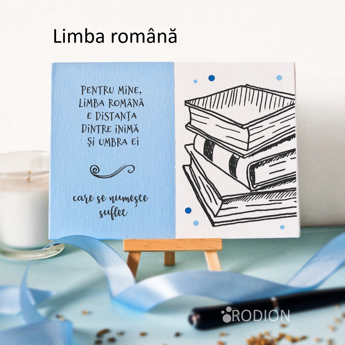 Placheta cadru didactic LIMBA ROMANA personalizata cu mesaj lucrata manual - casă & stil de viață - accesorii pentru decorat casa - picturi murale - panouri și tablouri, panouri decorative - Artynos.ro