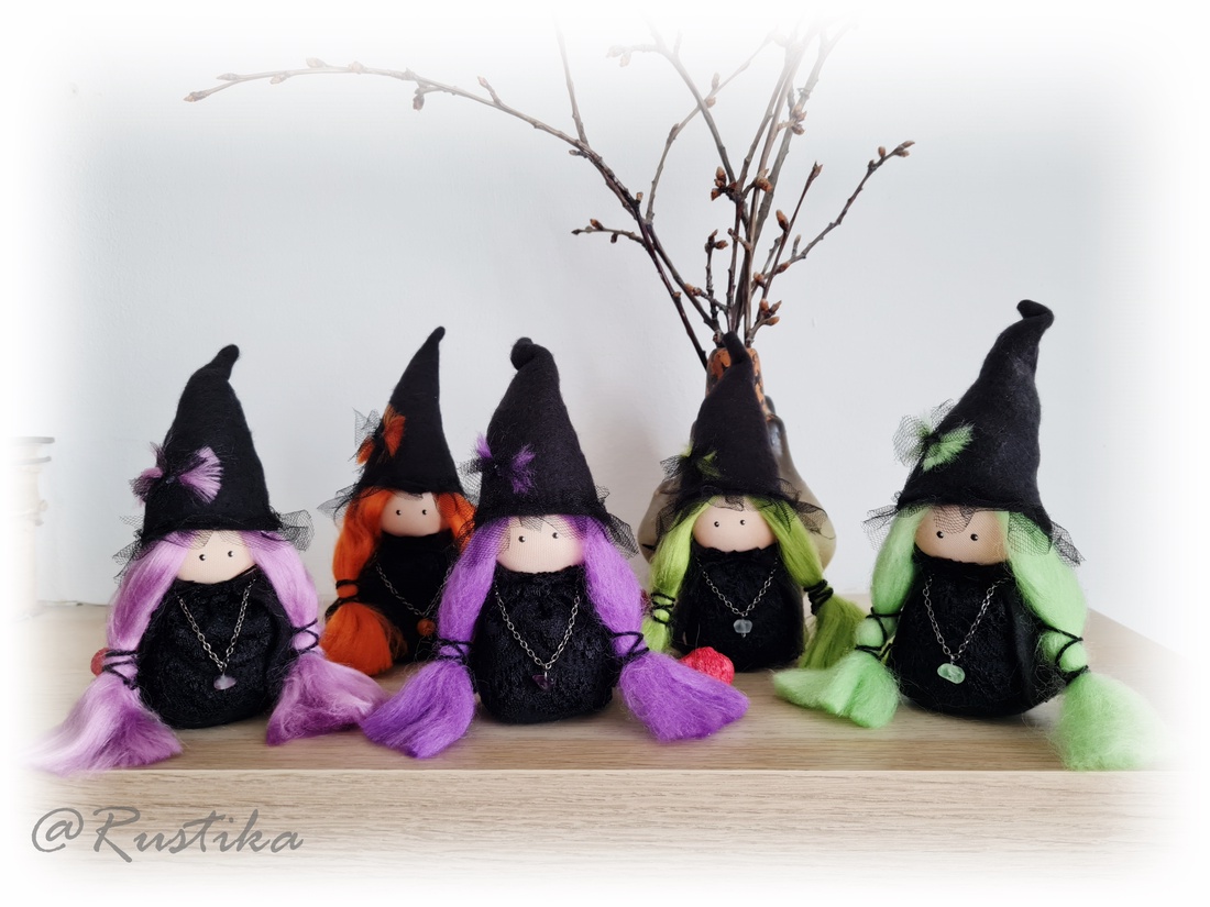 Mini vrajitoare, miniatura vrajitoare, Figurina vrajitoare Halloween - casă & stil de viață - accesorii pentru decorat casa - halloween - tot ce ai nevoie pentru petrecere! - figurine halloween - Artynos.ro