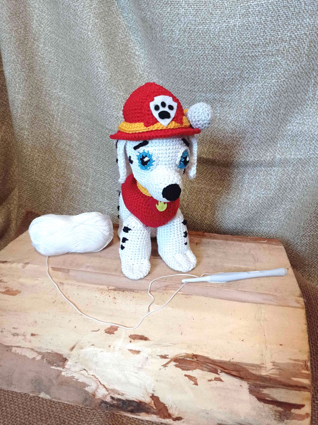 Paw Patrol-Marshall croșetat figura - jucării și echipamente pentru copii - jucării de pluș - personaje de basm din pluș - Artynos.ro