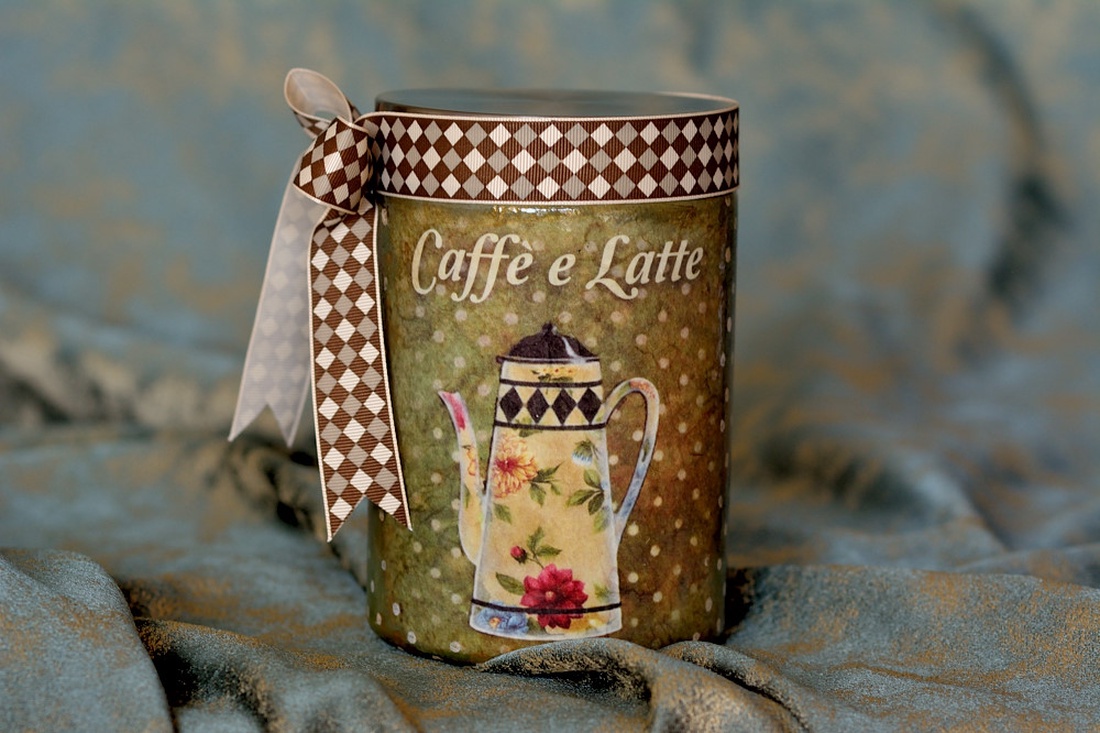 Borcan de depozitare Coffee e Latte - casă & stil de viață - accesorii pentru echipamente de bucătărie - instrumente de depozitare pentru bucătărie - cutie ceai, cutie cafea - Artynos.ro