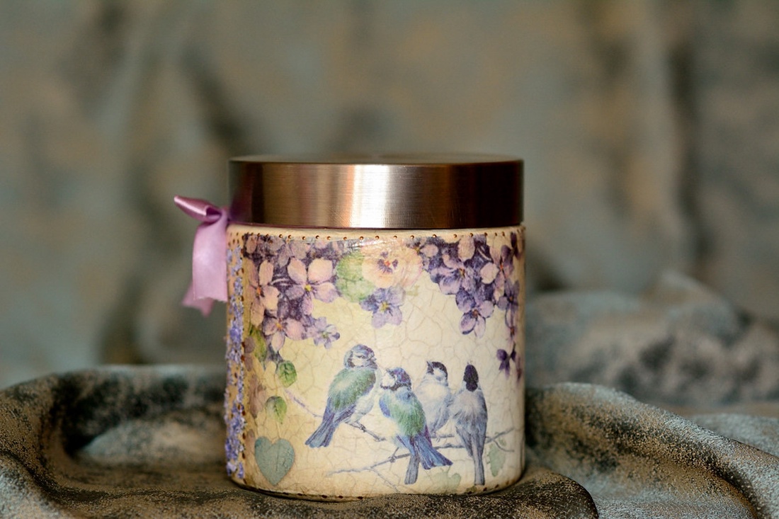 Borcan de depozitare Vintage birds - casă & stil de viață - accesorii pentru echipamente de bucătărie - instrumente de depozitare pentru bucătărie - cutie ceai, cutie cafea - Artynos.ro