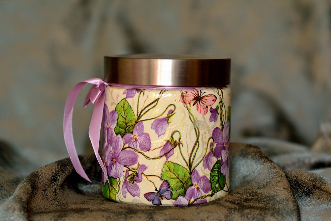 Borcan de depozitare Violete - casă & stil de viață - accesorii pentru echipamente de bucătărie - instrumente de depozitare pentru bucătărie - cutie ceai, cutie cafea - Artynos.ro