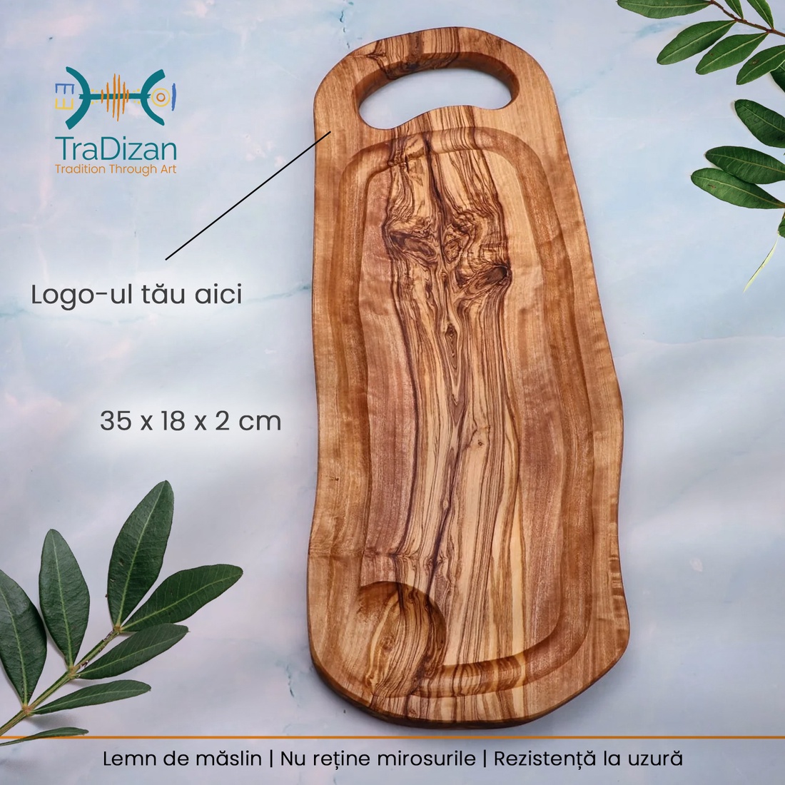 Tocator Toscana BBQ din lemn de maslin 35 cm - casă & stil de viață - accesorii pentru echipamente de bucătărie - accesorii de servire - boluri și farfurii din lemn, bol de servire - Artynos.ro