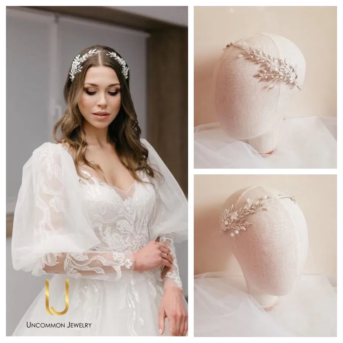 Coronita/Diadema Uncommon - accesorii nuntă - ornamente de păr de nuntă - accesorii păr nuntă - Artynos.ro