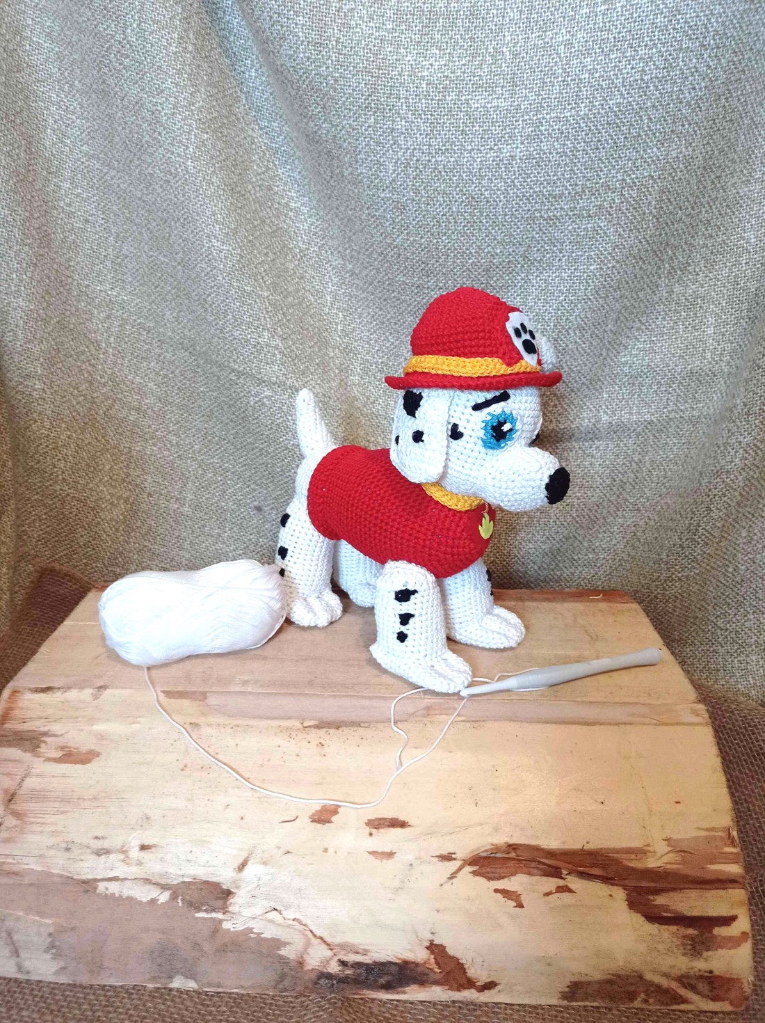 Paw Patrol-Marshall croșetat figura - jucării și echipamente pentru copii - jucării de pluș - personaje de basm din pluș - Artynos.ro