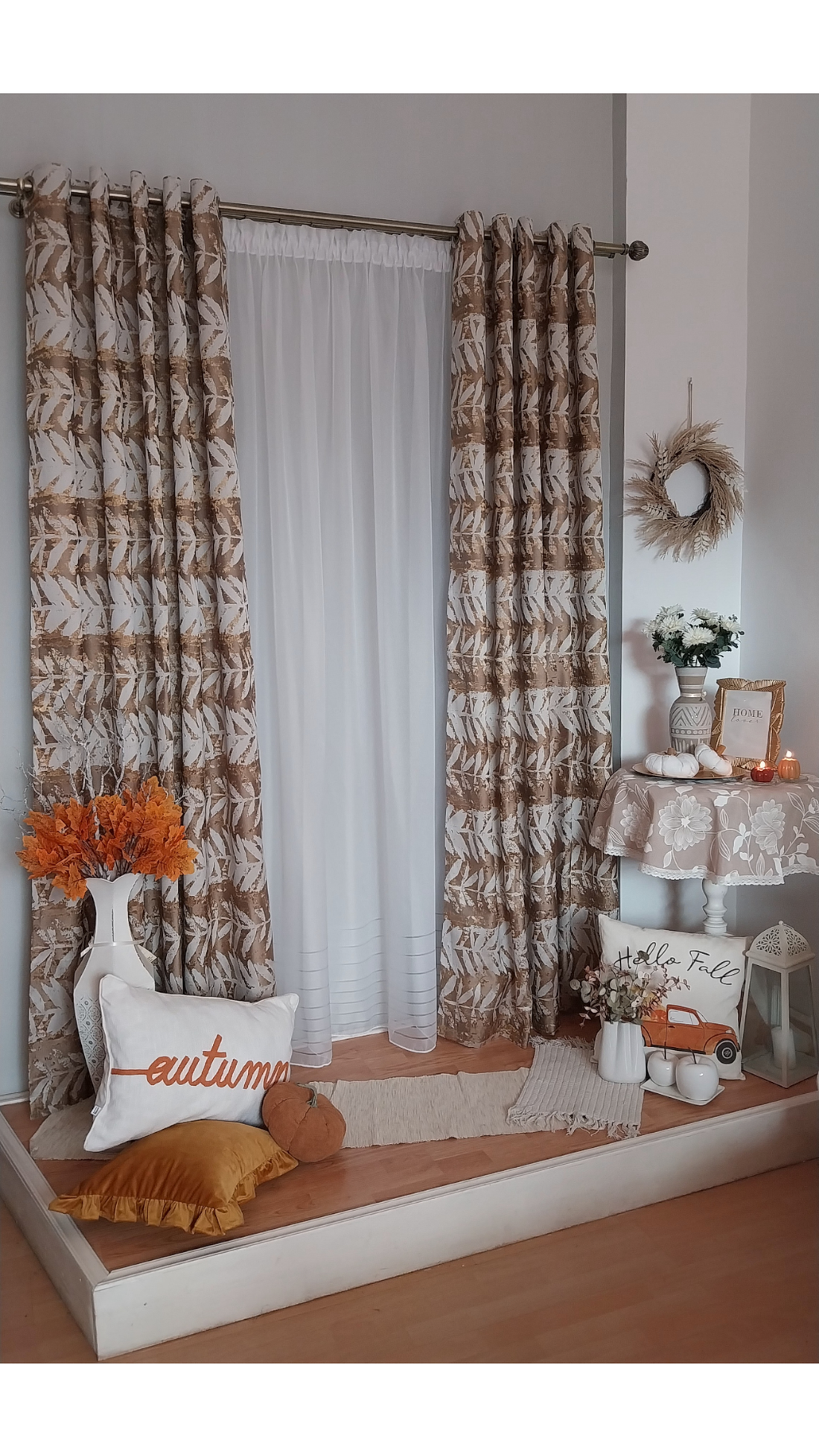 Draperii Leto,in nuante de bej si aramiu,aduc o nota de rafinament in orice interior. - casă & stil de viață - accesorii pentru decorat casa - decorațiuni de geam și decorațiuni de ușă  - ornamente de ușă  - Artynos.ro