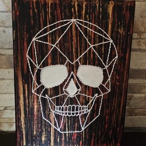 Tablou canvas Skull, Accesorii locuință, Accesorii pentru decorat casa, Picturi murale, Tablouri/picturi pe pânză, Broderie, Pictură, ARTYNOS