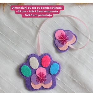 Pattern și tutorial PDF: Semn de carte Amprentă cu panseluță - accessorii și unelte - diy (descrieri) - șablon, ghid - Artynos.ro