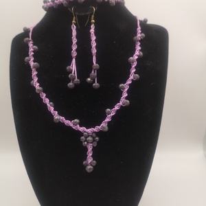 Set bijuterii Lavender feel (4 piese) , Accesorii nuntă, Seturi bijuterii mireasă, Set bijuterii de mireasă, Înnoda, ARTYNOS