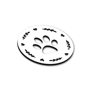 Suport pahar din MDF alb de 2.5 mm cu design picior animal, Accessorii și unelte, Accesorii decorative, Alte accesorii, Prelucrarea lemnului, ARTYNOS