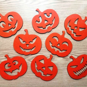 Set 8 suporturi pahare cu tematica Halloween, MDF de 2.5 mm, dimensiuni 10 x 9 cm, vopsite in culori acrilice - accesorii locuință - accesorii pentru decorat casa - halloween - tot ce ai nevoie pentru petrecere! - ornamente de halloween - Artynos.ro