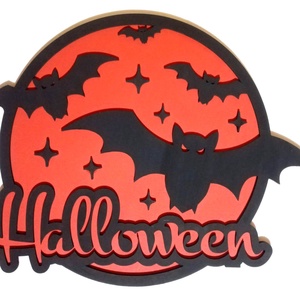 Decoratiune de perete - Halloween, 2 straturi MDF 3 mm, dimensiuni 42x33 cm, Accesorii locuință, Accesorii pentru decorat casa, Halloween - tot ce ai nevoie pentru petrecere!, Ornamente de Halloween, Prelucrarea lemnului, Pictură, ARTYNOS