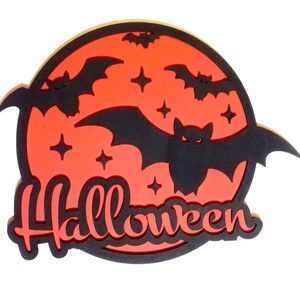 Decoratiune de perete - Halloween, 2 straturi MDF 3 mm, dimensiuni 42x33 cm - casă & stil de viață - accesorii pentru decorat casa - halloween - tot ce ai nevoie pentru petrecere! - ornamente de halloween - Artynos.ro