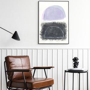 Print Acuarela pe hartie acuarela cadou inedit print abstract violet decoratiune interioara design interior poster alb - casă & stil de viață - accesorii pentru decorat casa - picturi murale - postere - Artynos.ro