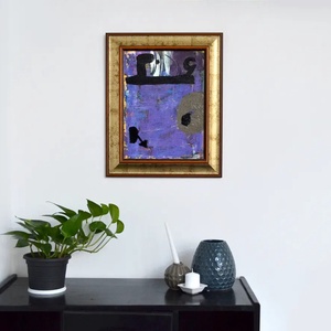 Tablou pictura abstracta pictura moderna in ulei print abstract violet ulei pe panza cadou decoratiune interiorioara - arte vizuale și accesorii  - picturi - pictură în ulei - Artynos.ro