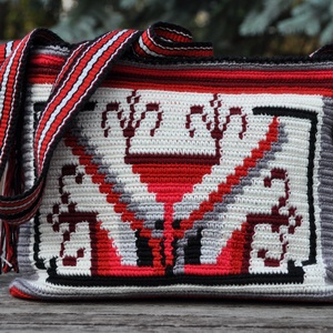 Geanta handmade Transilvania- motiv popular traditional aripile rotilor de moara colectia traditional - geantă și husă - genți de umăr și genți de mână - genți de umăr - Artynos.ro