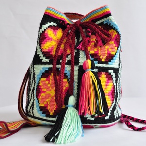 Geanta handmade Maramures- motiv popular traditional scara pisicii si soare colectia urban, Geantă și husă, Genți de umăr și genți de mână, Genți de umăr, Croșetat, Țesătură, ARTYNOS