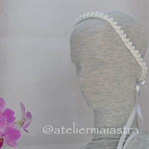 Esarfa dezgatit mireasa subtire centură mireasa margele alb perlat/ ivory sidef- accesoriu par mireasa, Accesorii nuntă, Accesorii pentru nuntă, Curele de nuntă, panglici, Broderie, Împletituri, broderie cu mărgele, ARTYNOS