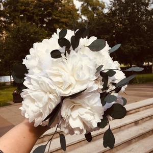 Buchet cu bujori din hartie, Accesorii nuntă, Buchet mireasă , Arta de hârtie, Aranjament de flori, ARTYNOS