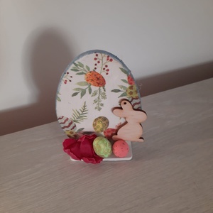 Ou cu flori decoratiune, Casă & Stil de viață, Accesorii pentru decorat casa, Decorațiuni de masă și decorațiuni pentru rafturi , Decorațiuni de masă, Decoupage, transfer și tehnici șervețel, ARTYNOS