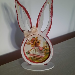 Decoratiune iepure cu urechi, Casă & Stil de viață, Accesorii pentru decorat casa, Decorațiuni de masă și decorațiuni pentru rafturi , Decorațiuni de masă, Decoupage, transfer și tehnici șervețel, ARTYNOS