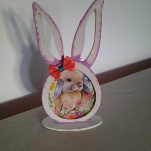 Decoratiune iepuras cu funda, Casă & Stil de viață, Accesorii pentru decorat casa, Decorațiuni de masă și decorațiuni pentru rafturi , Decorațiuni de masă, Decoupage, transfer și tehnici șervețel, ARTYNOS