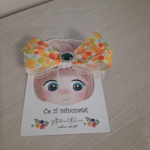 Clama cu funda cu floricele galbene, Îmbrăcăminte și modă, Accesorii păr, Clemă de păr și ac de păr, Altele, ARTYNOS