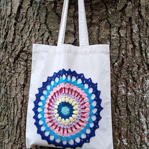 Plasă bumbac Colorful Mandala, Geantă și husă, Geantă pentru cumpărături, Geantă shopper, geantă tote, geantă textilă, , ARTYNOS