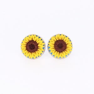 Cercei cu șurub Sunflower, Bijuterii, Cercei, Cercei și ornamente pentru urechi, Confecționarea bijuteriilor, Accesorizează-te cu bijuterii cu floarea soarelui, ele merg mână în mână cu energia pozitivă a soar..., ARTYNOS