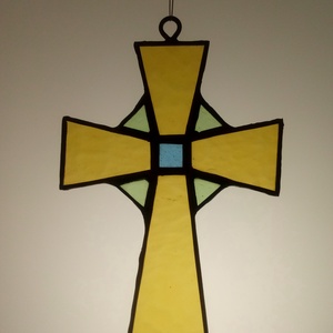 Crucifix Vitraliu Tiffany - accesorii de crăciun - accesorii pentru copt de crăciun - Artynos.ro