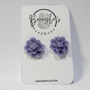 Cercei Handmade Lut Polimeric Bloom Lavender - Studs, Bijuterii, Cercei, Cercei și ornamente pentru urechi, Altele, Confecționarea bijuteriilor, ARTYNOS