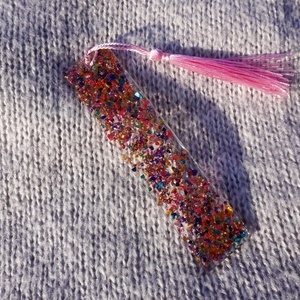 Semn de carte Handmade Rasina Glitter Bookmark - A - cărți și creații cu tematică muzicală, cadouri - semn de carte - Artynos.ro