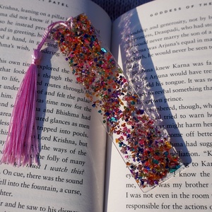 Semn de carte Handmade Rasina Glitter Bookmark - A - Artynos.ro