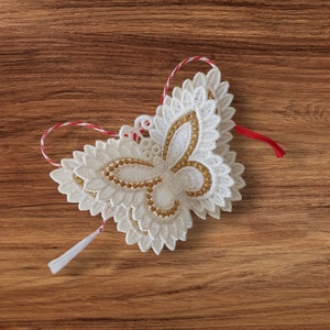 Martisor Fluture 3D Alb - Artynos.ro