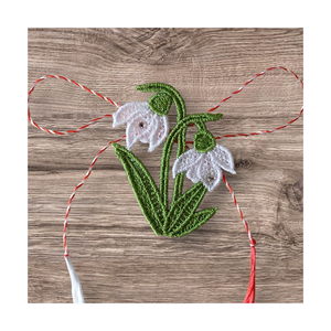 Martisor ghiocei cu Cristale - bijuterii - mărțișor - Artynos.ro