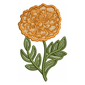 Semn de carte Marigold, Cărți și creații cu tematică muzicală, cadouri, Semn de carte, Broderie, ARTYNOS