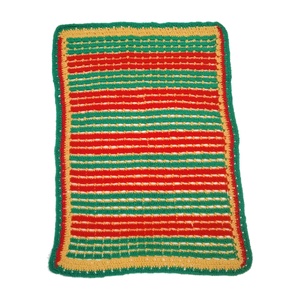 Patura crosetata rosie verde 105 x 77 cm - casă & stil de viață - echipament pentru camera copiilor - pături, pături pentru copii - Artynos.ro