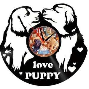 LOVE PUPPY-ceas de perete - accesorii locuință - accesorii pentru decorat casa - decorațiuni de pereți, decorațiuni suspendate - ceasuri de perete - Artynos.ro