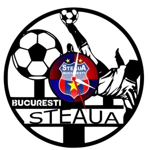 STEAUA BUCURESTI-ceas de perete - accesorii locuință - accesorii pentru decorat casa - decorațiuni de pereți, decorațiuni suspendate - ceasuri de perete - Artynos.ro