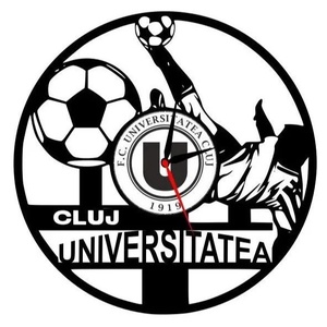 F.C. UNIVERSITATEA CLUJ -ceas de perete - accesorii locuință - accesorii pentru decorat casa - decorațiuni de pereți, decorațiuni suspendate - ceasuri de perete - Artynos.ro