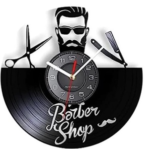 BARBERSHOP- ceas de perete, Accesorii locuință, Accesorii pentru decorat casa, Decorațiuni de pereți, decorațiuni suspendate, Ceasuri de perete, , ARTYNOS