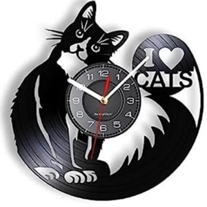 I LOVE CATS-ceas de perete, Accesorii locuință, Accesorii pentru decorat casa, Decorațiuni de pereți, decorațiuni suspendate, Ceasuri de perete, , ARTYNOS