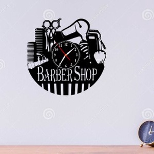 BARBERSHOP-ceas de perete - accesorii locuință - accesorii pentru decorat casa - decorațiuni de pereți, decorațiuni suspendate - ceasuri de perete - Artynos.ro