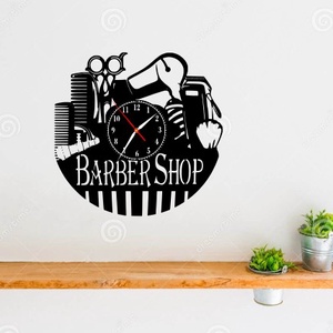 BARBERSHOP-ceas de perete - accesorii locuință - accesorii pentru decorat casa - decorațiuni de pereți, decorațiuni suspendate - ceasuri de perete - Artynos.ro