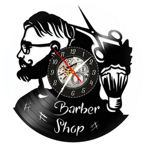 BARBERSHOP-ceas de perete (personalizabil) - accesorii locuință - accesorii pentru decorat casa - decorațiuni de pereți, decorațiuni suspendate - ceasuri de perete - Artynos.ro