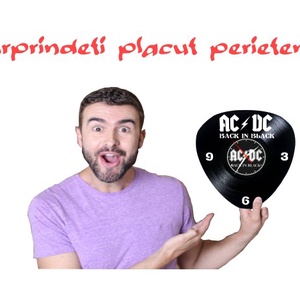 AC-DC-ceas de perete - accesorii locuință - accesorii pentru decorat casa - decorațiuni de pereți, decorațiuni suspendate - ceasuri de perete - Artynos.ro